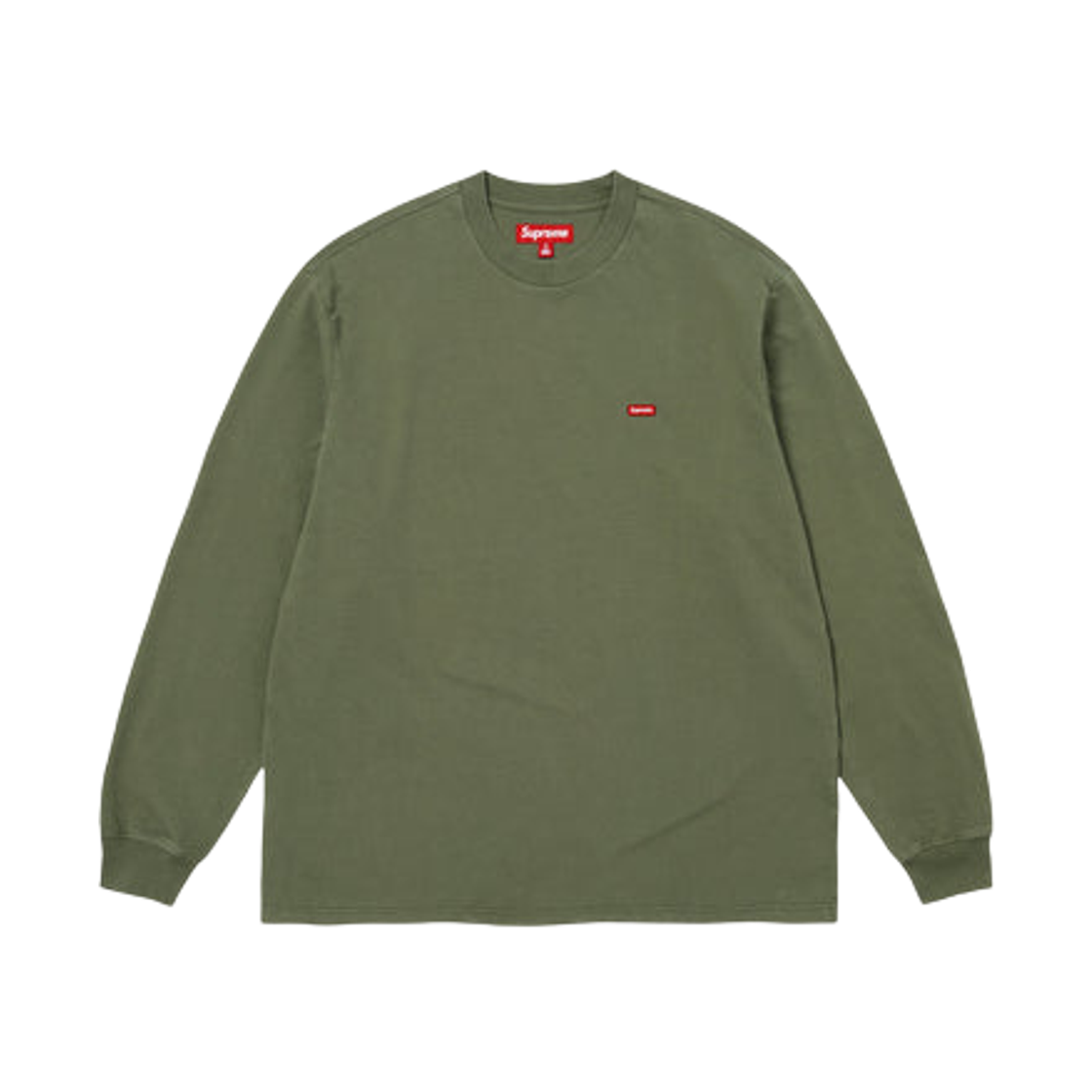 슈프림 스몰 박스 롱슬리브 티셔츠 다크 올리브 - 26SS(Supreme Small Box L/S T-Shirt Dark Olive - 26SS)