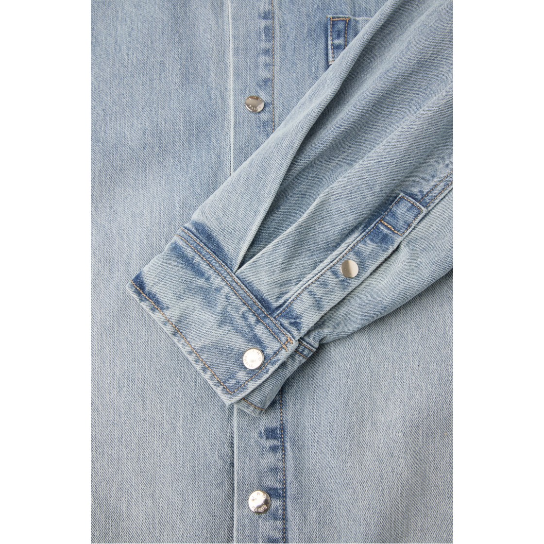 이로 아쥬레 데님 긴팔 셔켓 라이트 블루(IRO Azuree Denim Long Sleeve Shirt Jacket Light Blue) - 6