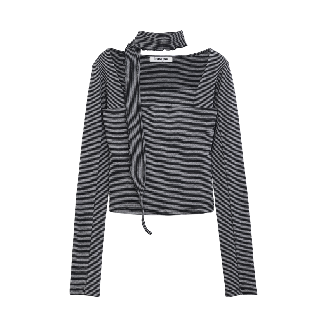 LOTS1RLW002OBK LOTS YOU Jennie Long Sleeve Top Black