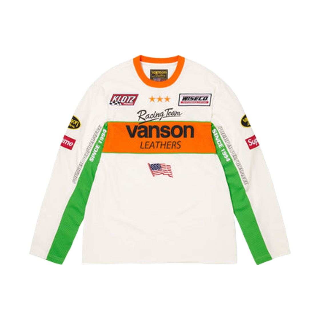 슈프림 x 밴슨 레더스 롱슬리브 탑 화이트 - 26SS(Supreme x Vanson Leathers L/S Top White - 26SS)