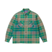 Supreme Quilted Lined Flannel Snap Shirt Green - 26SS