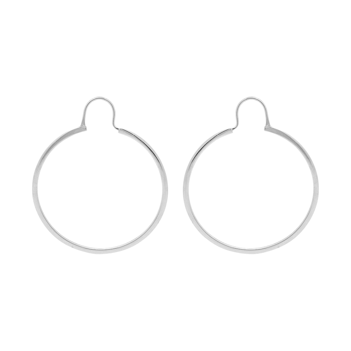 (W) 아페쎄 후프 이어링 실버((W) A.P.C. Hoop Earrings Silver)