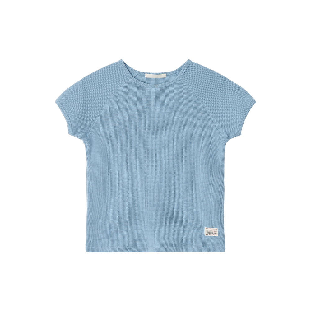 APC1TP150LBFF GBH APPAREL Petite Waffle Top / Light Blue