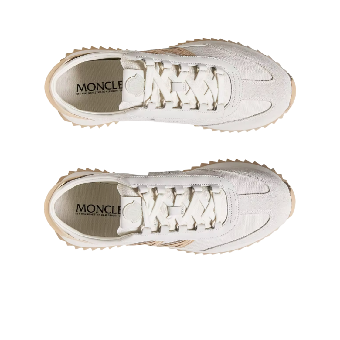 몽클레르 페이시2 스웨이드 누벅 스니커즈 화이트 - 26SS(Moncler Pacey2 Suede Nubuck Sneakers White - 26SS) - 2