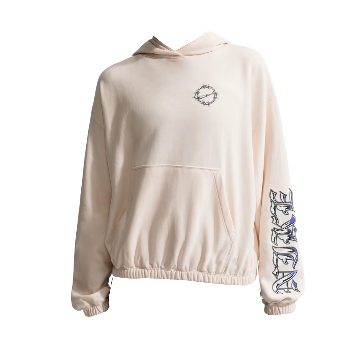 IF0327-103 (W) Nike NSW Oversized French Terry Graphic Pullover Hoodie Chalk Heather - Asia