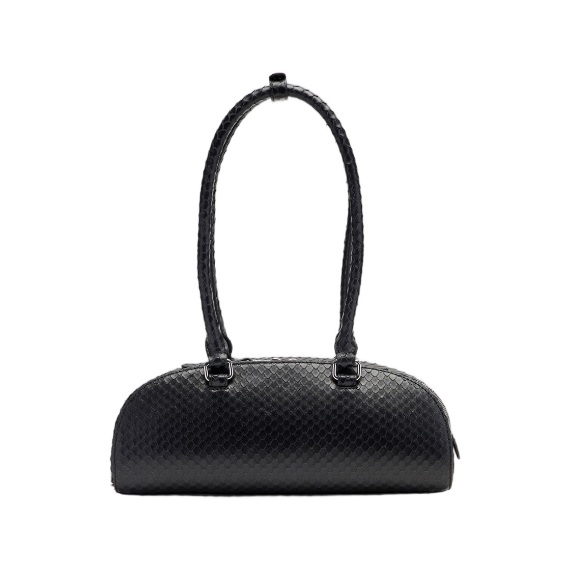 디젤 1DR 돔 일롱게이티드 볼링백 텍스처드 레더 블랙(Diesel 1Dr Dome-Elongated Bowling Bag In Textured Leather Black) - 2