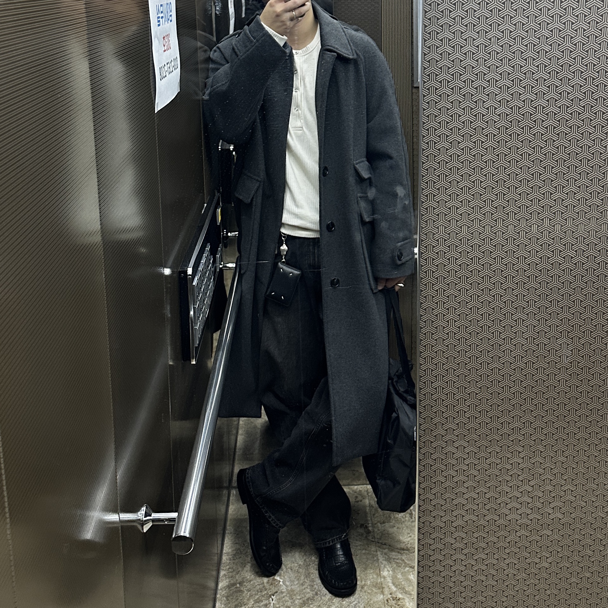 Maison Margiela Keyring Wallet Black, Maison Margiela Keyring Wallet Black 착용 스타일