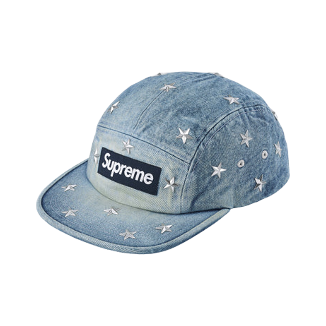 슈프림 스타 스터드 데님 캠프캡 워시드 인디고 - 26SS