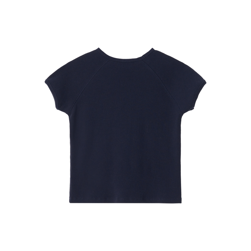 지비에이치 어패럴 쁘띠 와플 탑 / 네이비(GBH APPAREL Petite Waffle Top / Navy) - 2