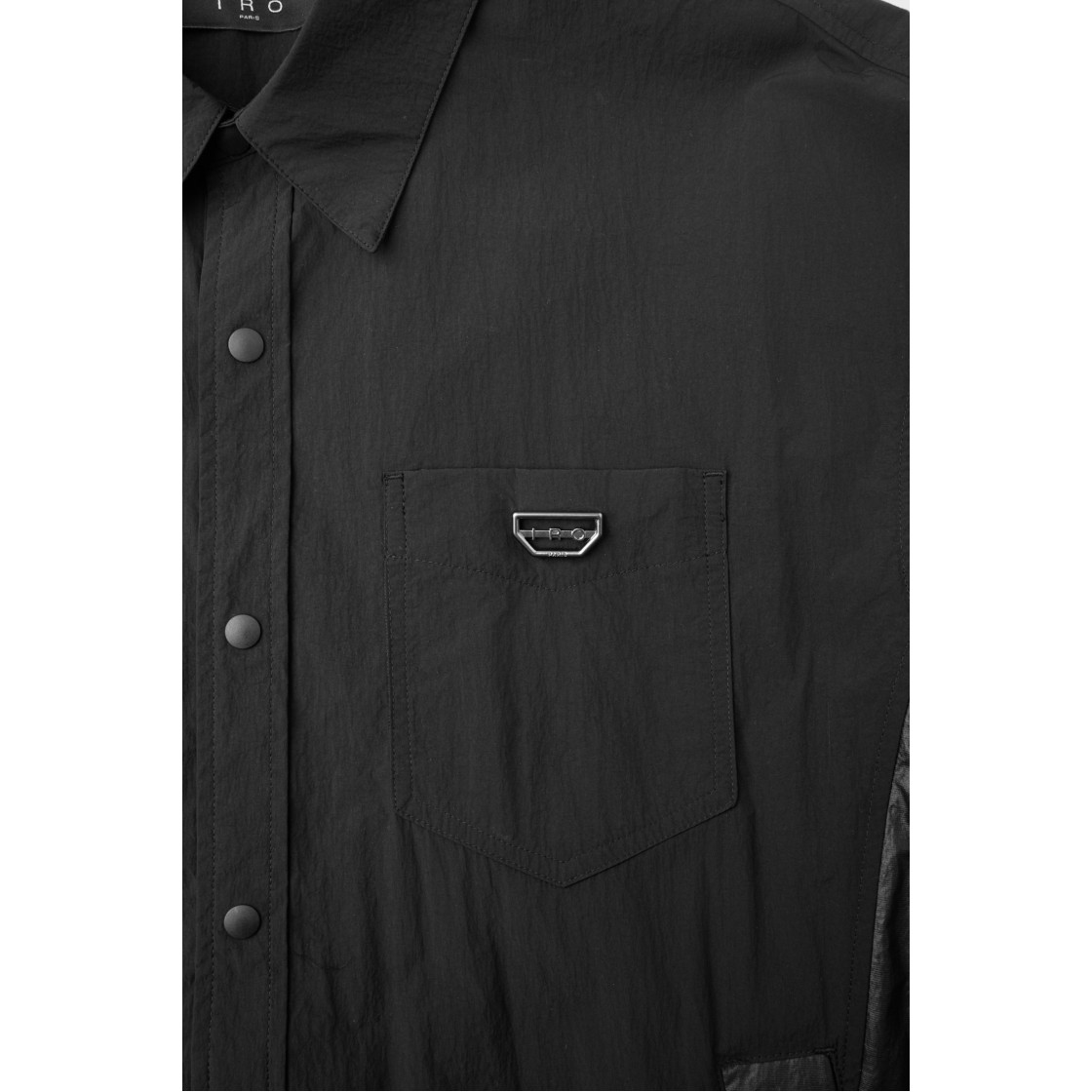 이로 트랜싯 나일론 사이드 배색 셔켓 블랙(IRO Transit Nylon Side Panel Shirt Jacket Black) - 5