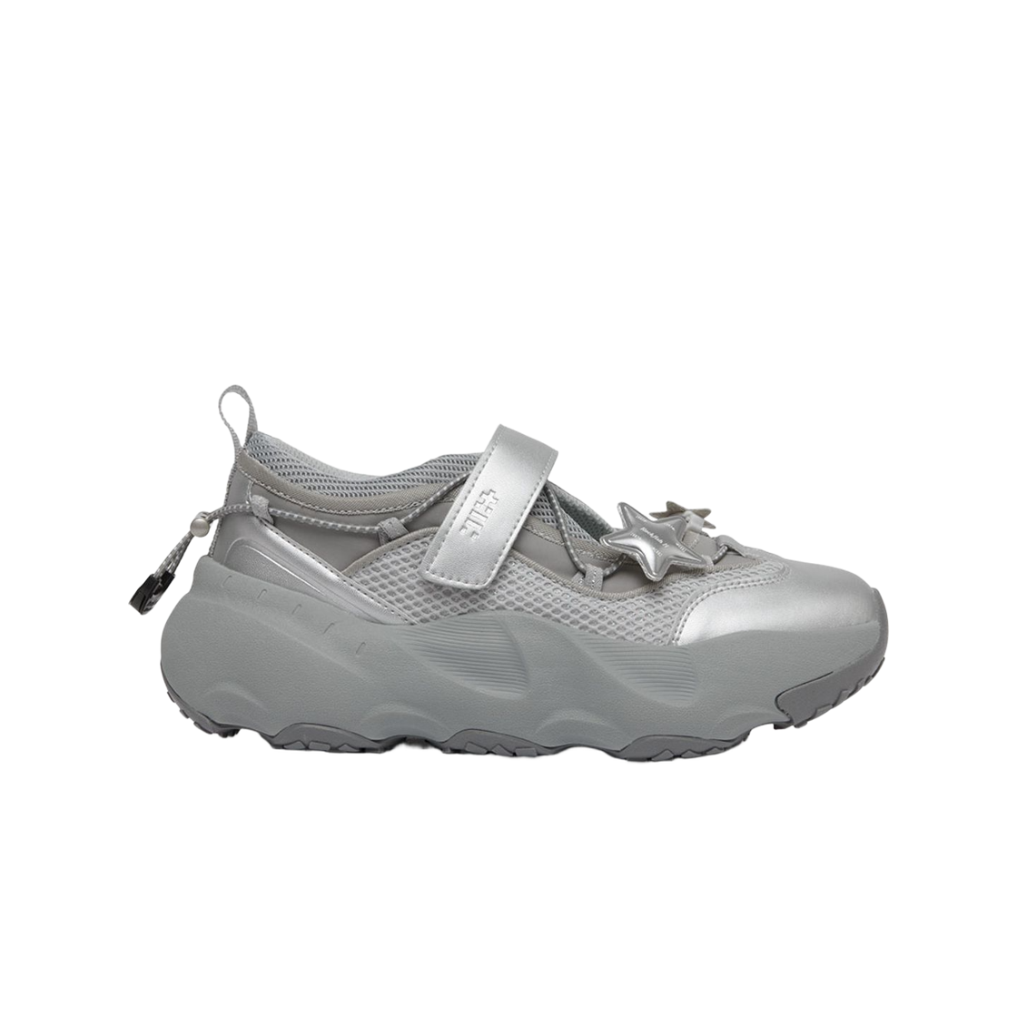 (W) 락피쉬웨더웨어 x 아일릿 블리스 힐 레이스업 스니커즈 핑크 실버((W) Rockfishweatherwear x ILLIT Bryn Velcro Sneakers V2 Silver)