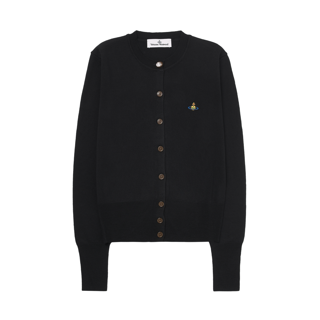 1803002P-Y0006-N403 (W) Vivienne Westwood Bea Virgin Wool Cardigan Black