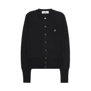 (W) Vivienne Westwood Bea Virgin Wool Cardigan Black