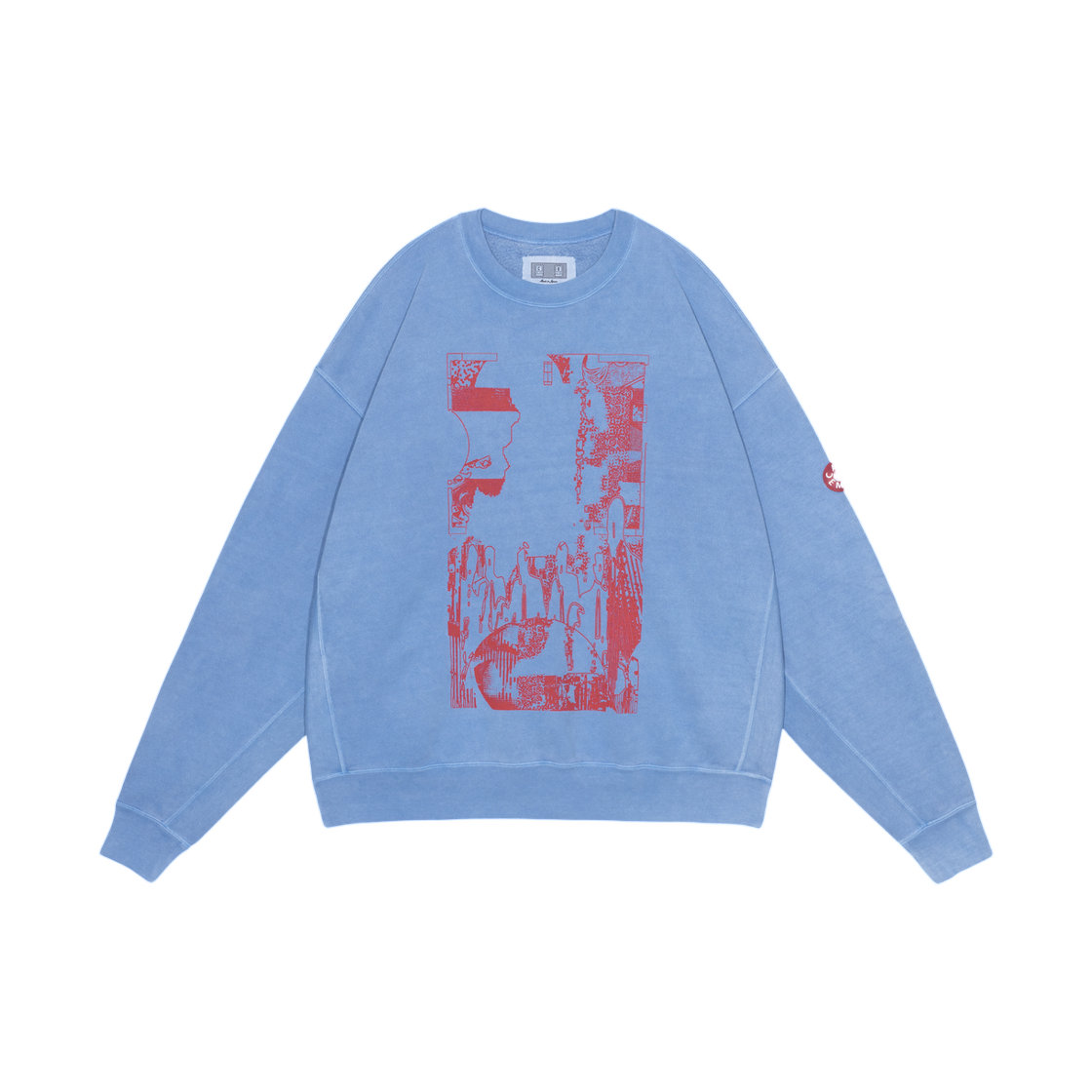 카브엠트 오버다이 MD PLain 스피치 크루넥 블루 - 26SS(Cav Empt Overdye MD PLain Speech Crew Neck Blue - 26SS) - 1