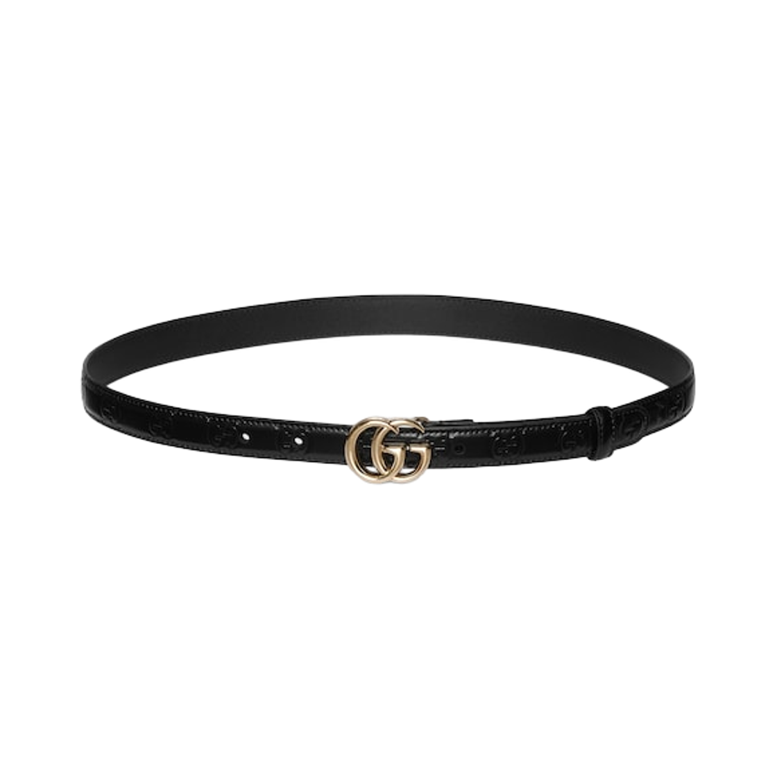 409417-AAD5L-1000 (W) Gucci GG Marmont Thin Belt Black
