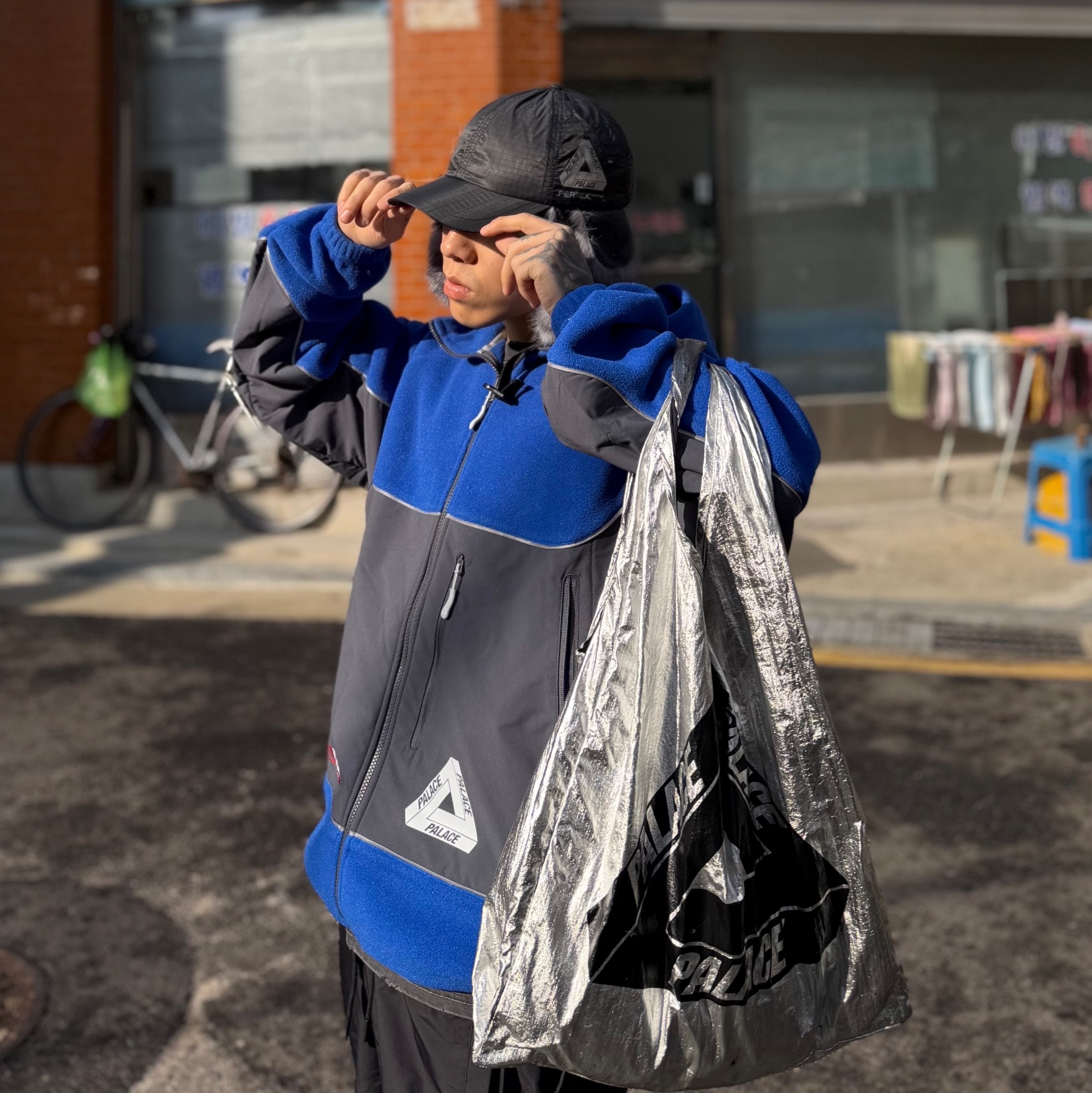 Palace Pertex Dogear 6-Panel Black - 25FW, Palace Polartec 3M Hooded Jacket Ultra - 23FW 착용 스타일