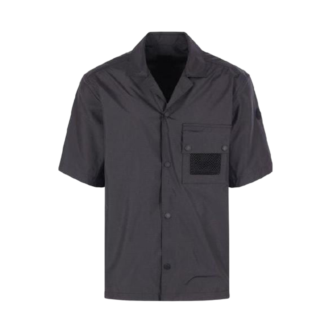 L1-091-2F00010-598AS-999 Moncler Logo Short Sleeve Shirt Black - 26SS