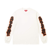 Supreme Cracked Sleeve L/S Top Washed White - 26SS