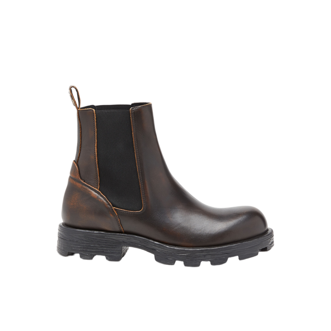 Y03838P7518-HB217 Diesel D-Hammer-Chelsea Boots In Brushed Leather Brown