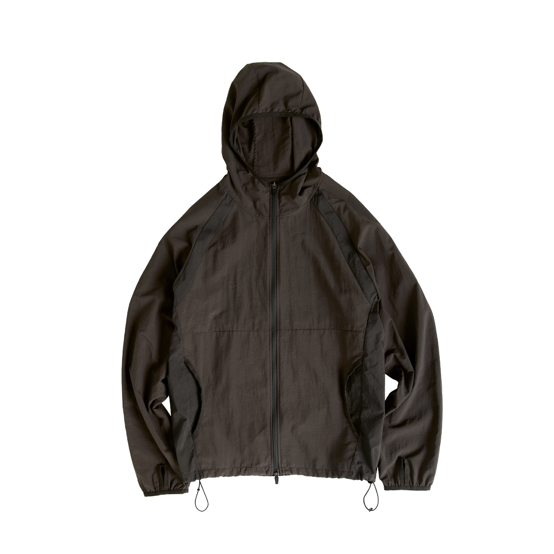 HM6PJU4681Q6 Polyteru Human Index Human Hooded Trail Jacket Mud Brown