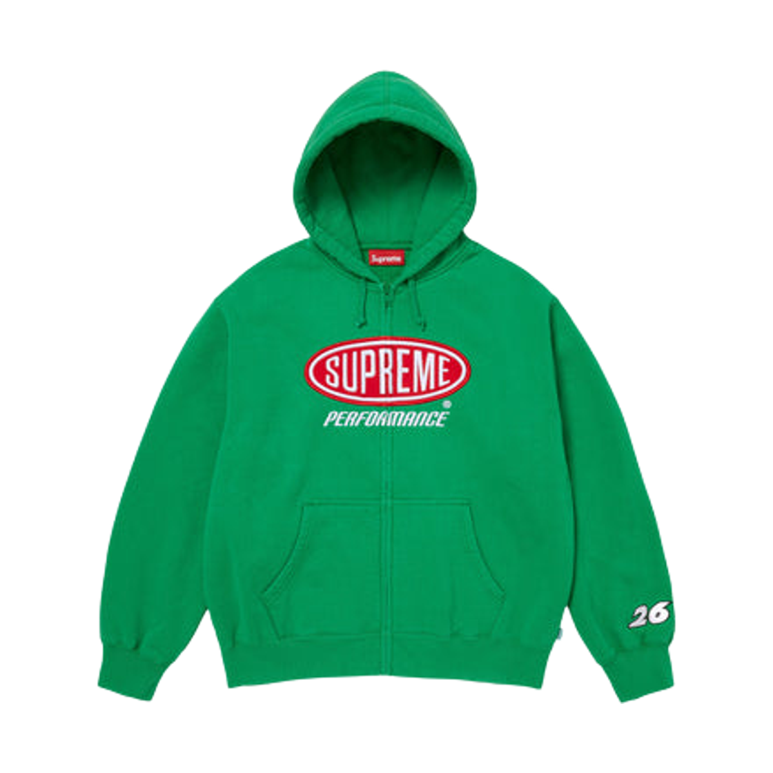 슈프림 퍼포먼스 집업 후드 스웨트셔츠 그린 - 26SS