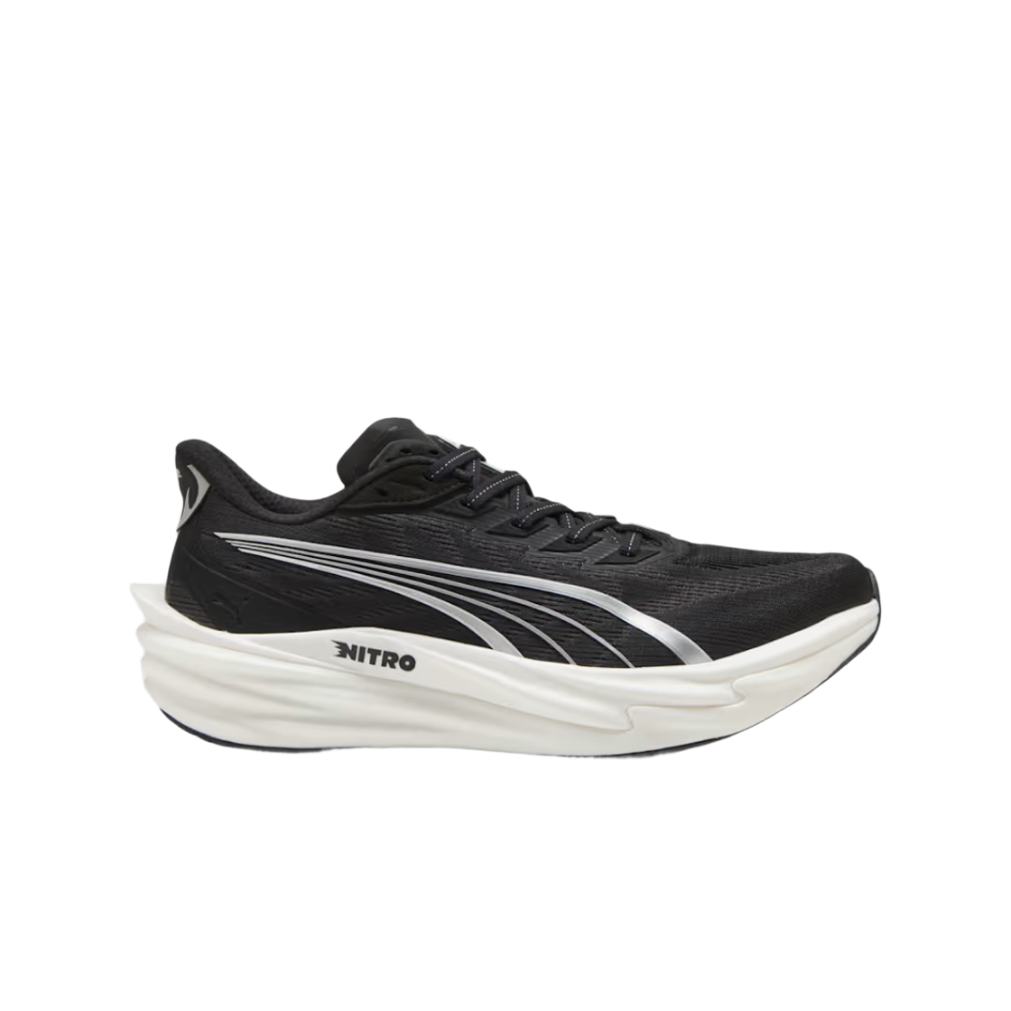 푸마 디비에이트 나이트로 4 와이드 블랙 화이트(Puma Deviate Nitro 4 Wide Black White) - 1