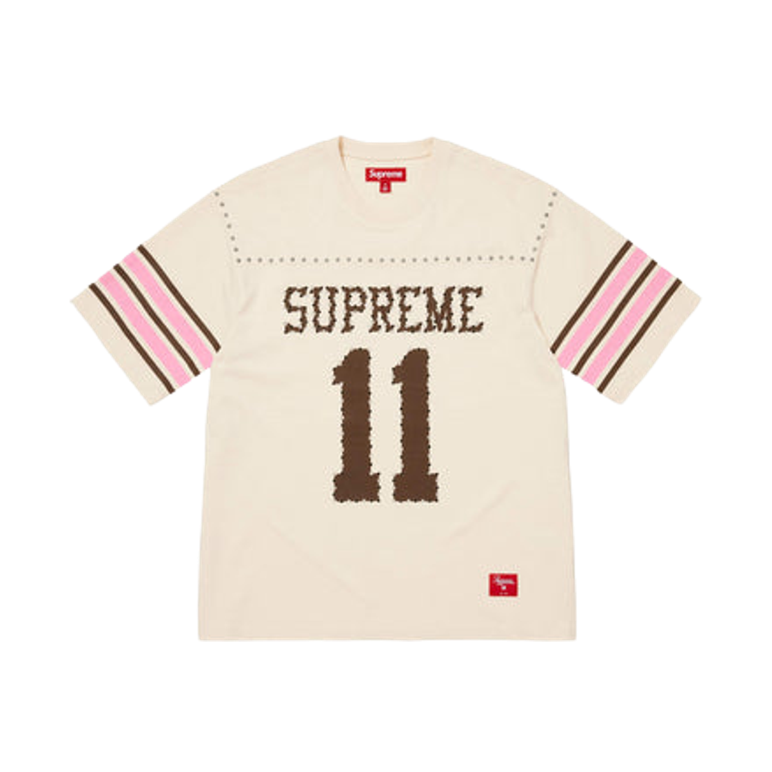 슈프림 스터드 숏슬리브 풋볼 탑 크림 - 26SS(Supreme Studded S/S Football Top Cream - 26SS)