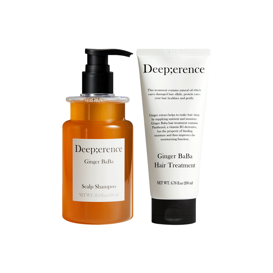 딥퍼랑스 진저바바 스칼프 헤어케어 듀오세트 (샴푸+트리트먼트)(Deeperence Ginger Baba Scalp Haircare Duo Set (Shampoo+Treatment))