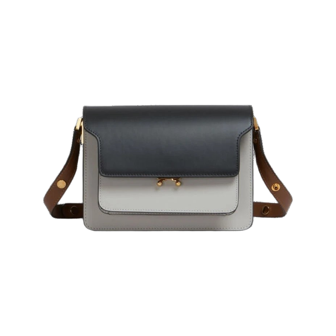 SBMPN09NO3_LV583_Z325N_ [25% 쿠폰] Marni Calfskin Medium Trunk Bag Grey
