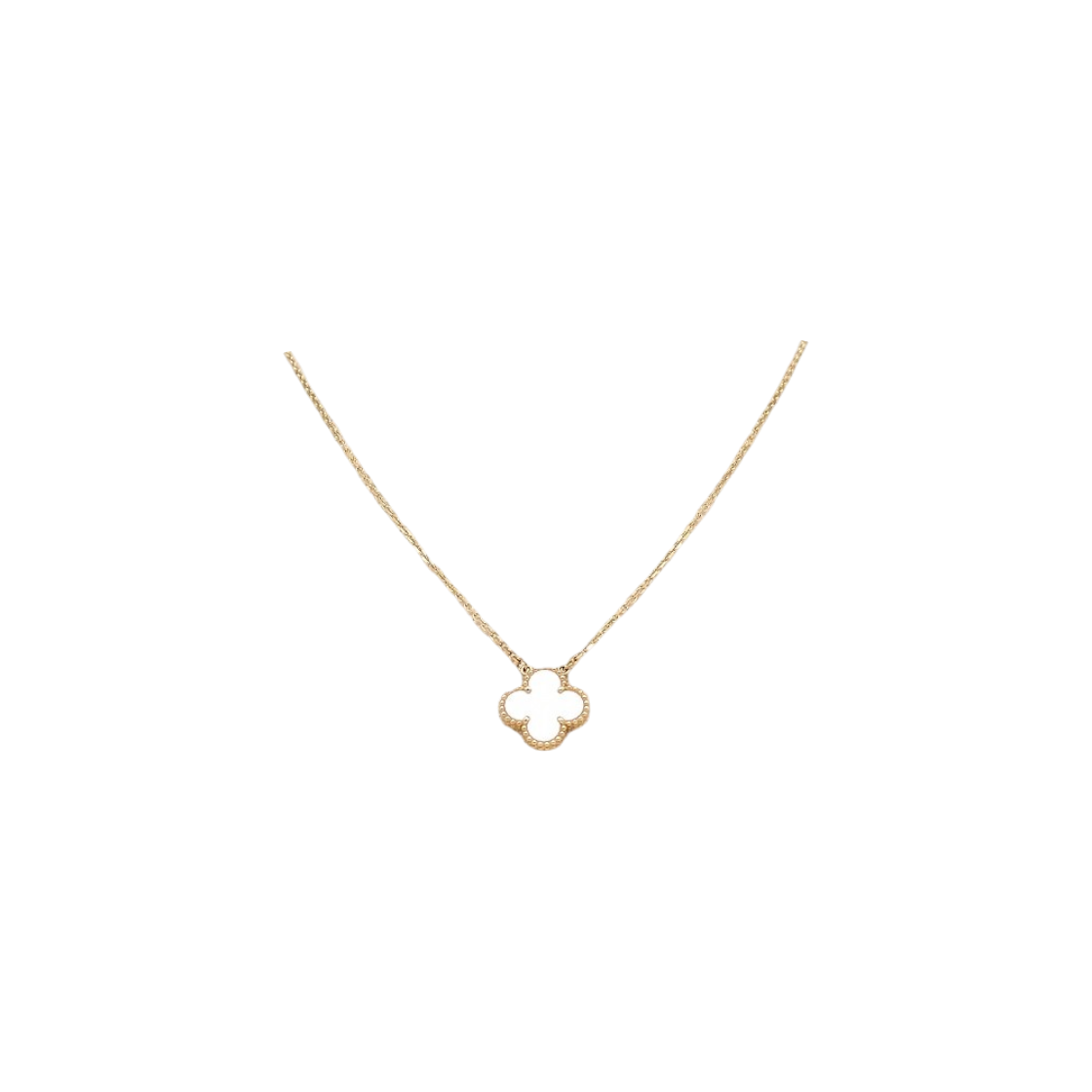 반클리프 빈티지 알함브라 마더오브펄 목걸이(Van Cleef & Arpels Vintage Alhambra Mother-of-Pearl Necklace ARA45900) - 1