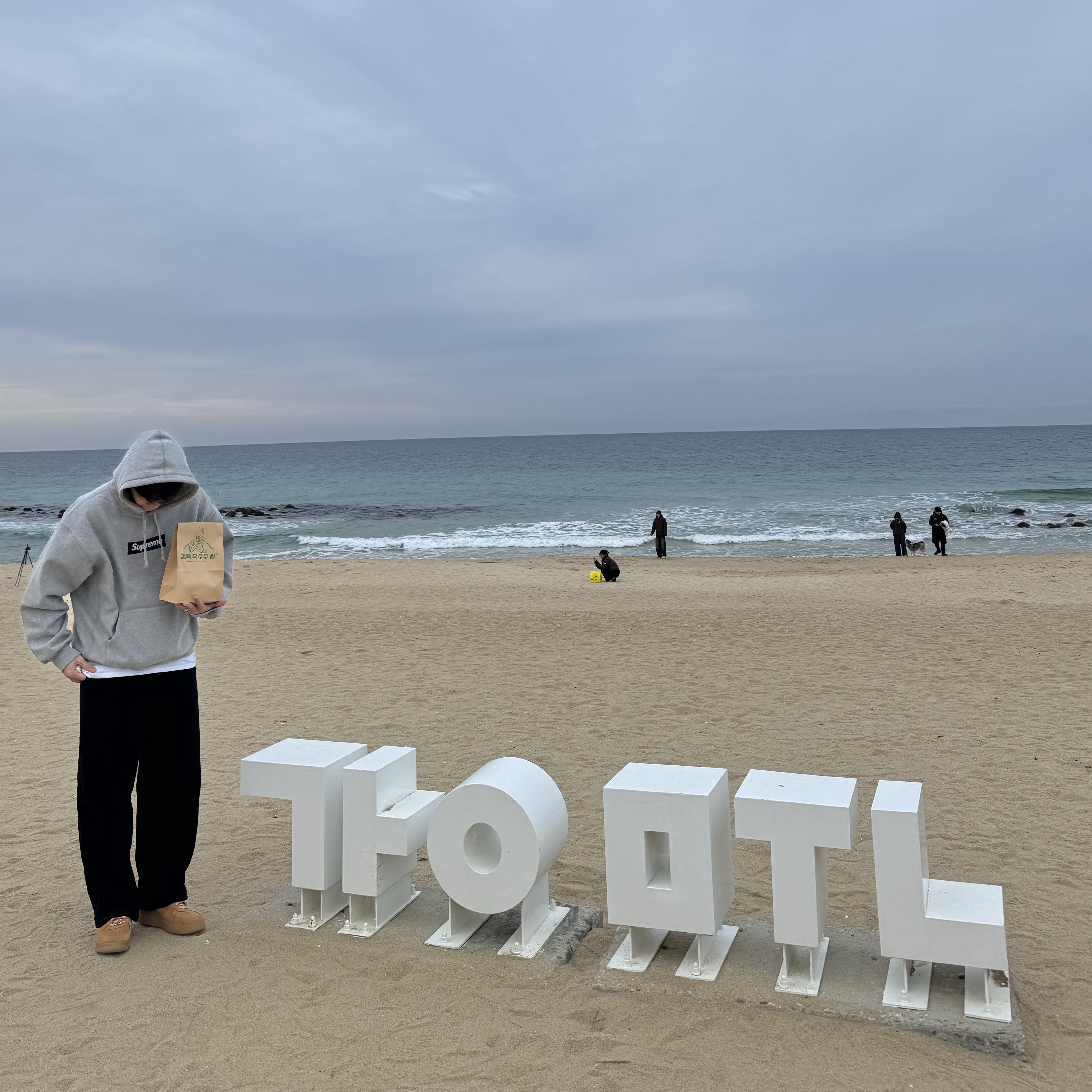 Supreme Box Logo Hooded Sweatshirt Heather Grey - 25FW, Nike x Supreme Air Force 1 Low Flax 착용 스타일