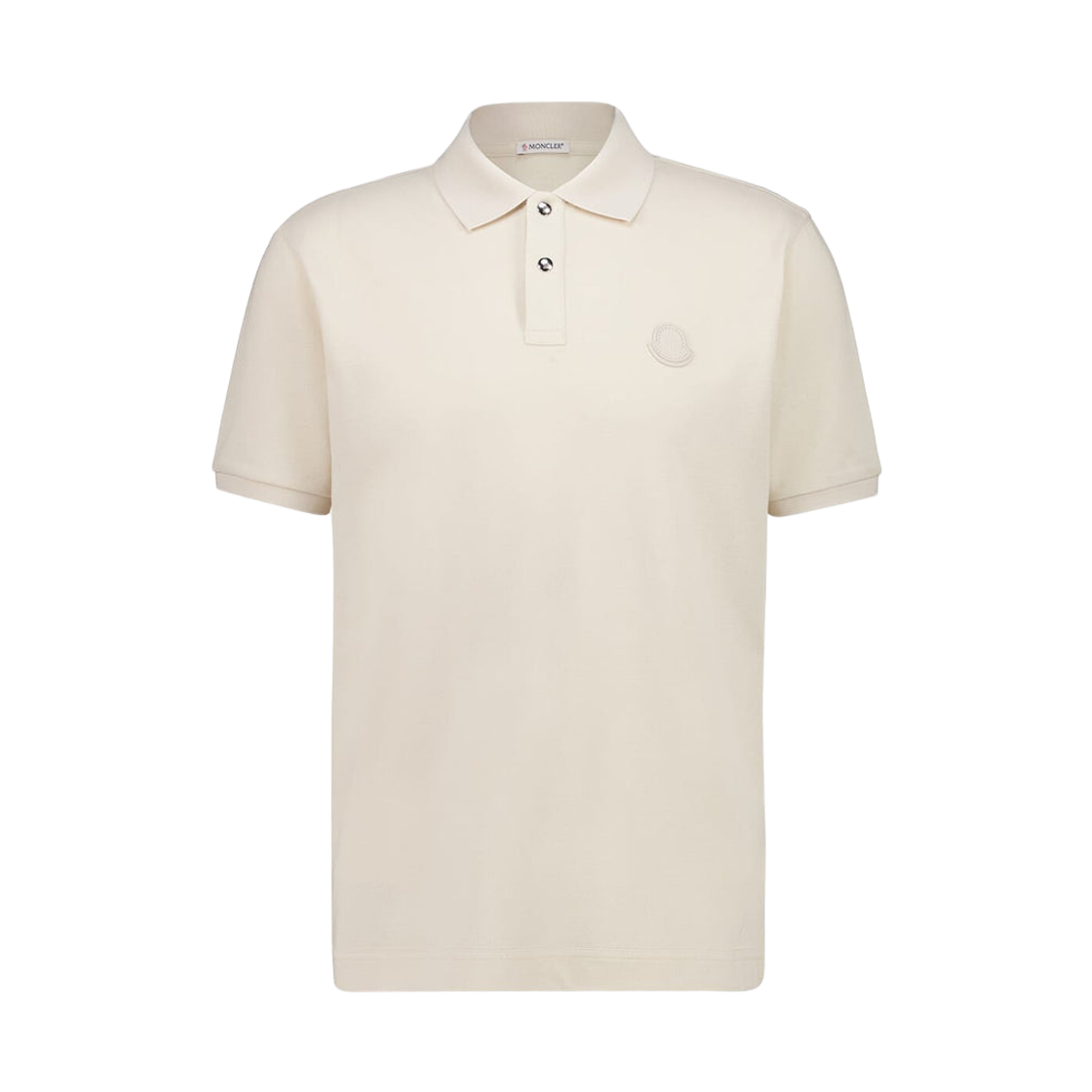 L1-091-8A00012-84556-21L Moncler Logo Patch Cotton Piquet Polo Shirt Light Beige - 26SS