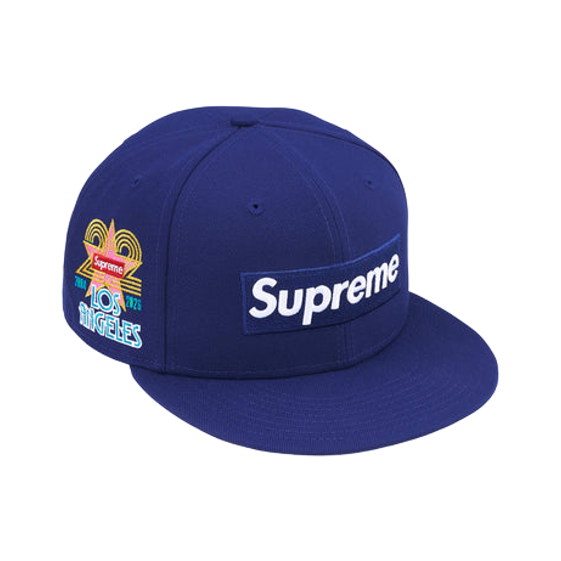 슈프림 샵 박스 로고 뉴에라 라이트 네이비 로스엔젤레스 - 26SS