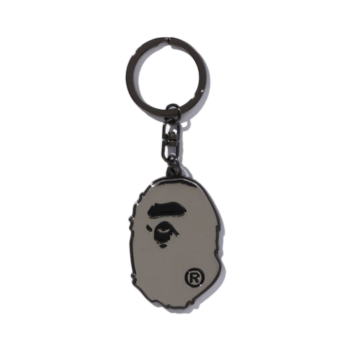 베이프 에이프 헤드 메탈 키체인 블랙(BAPE Ape Head Metal Keychain Black)