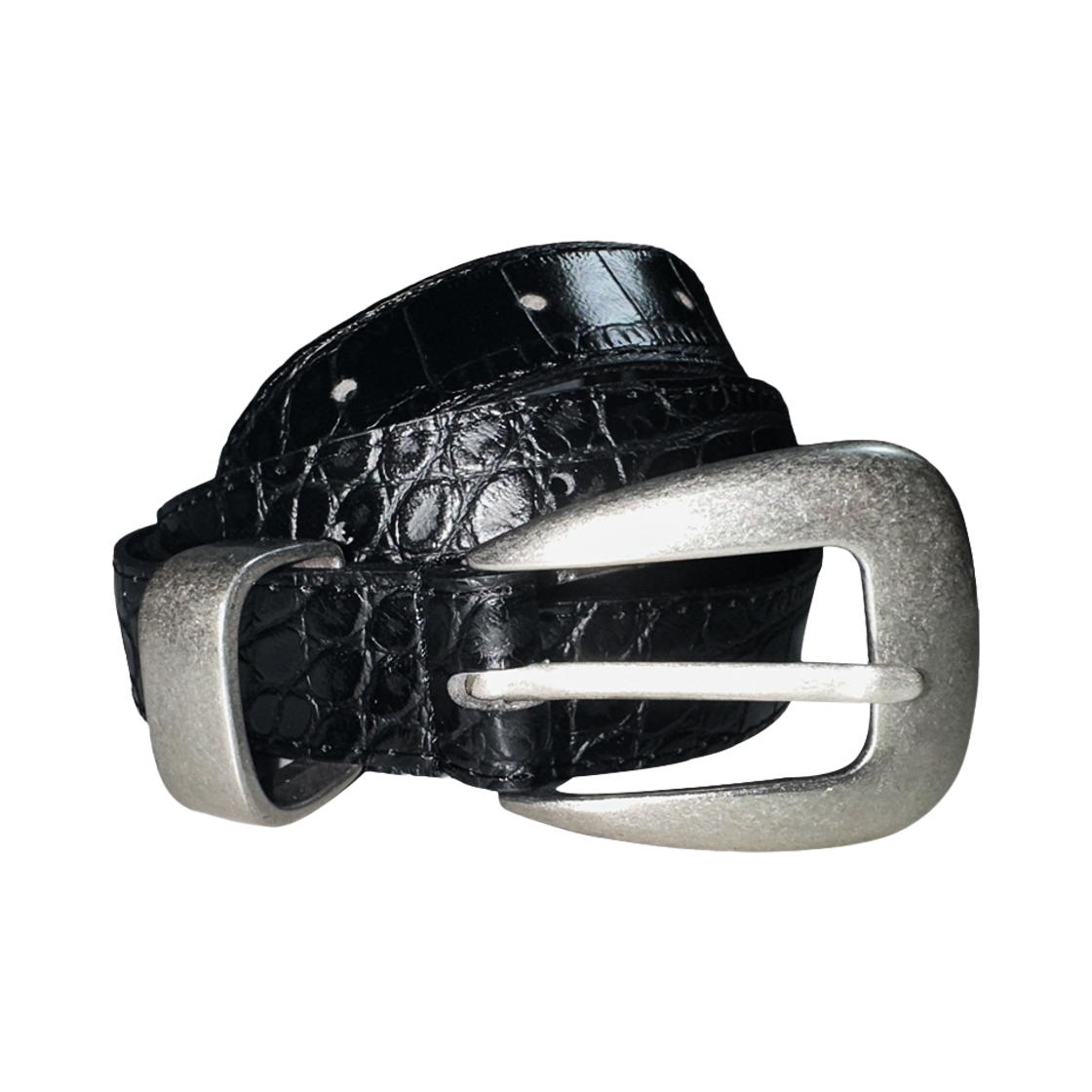 AXASACB01-BK AX CONNECTION Crocodile Texture Belt