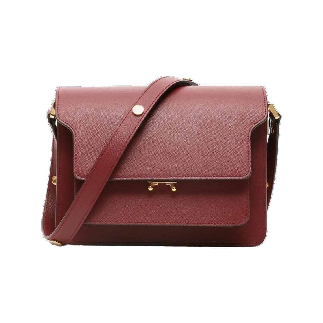 SBMPN09NO1_LV520_ZR82N_ [25% 쿠폰] Marni Saffiano Medium Trunk Bag Ruby