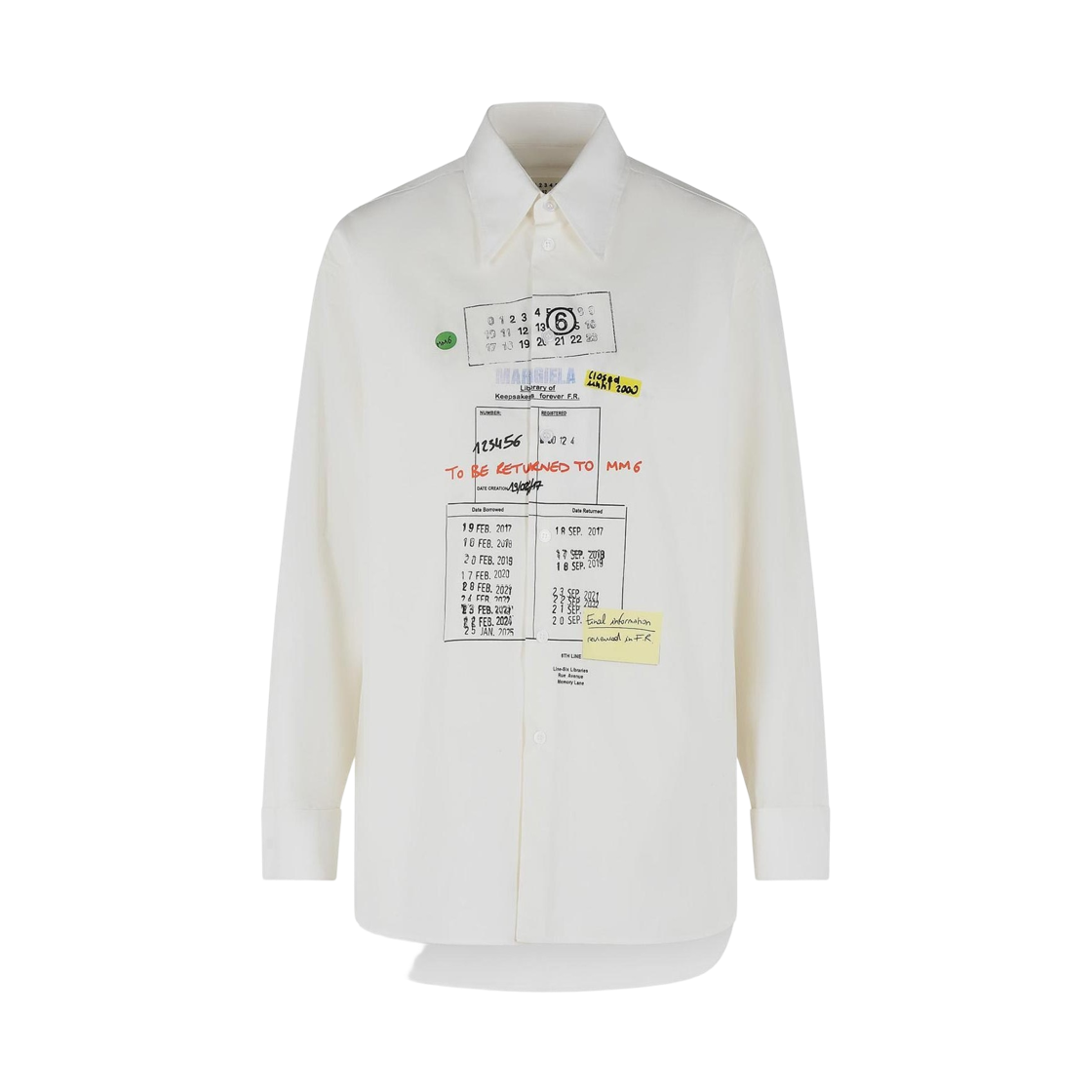 S52DL0237M35480101 (W) MM6 Maison Margiela Cotton Shirt White