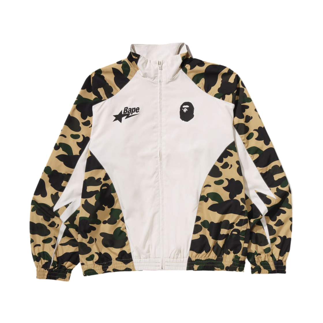 베이프 퍼스트 카모 스탠드 칼라 트랙 자켓 옐로우(BAPE 1st Camo Stand Collar Track Jacket Yellow)