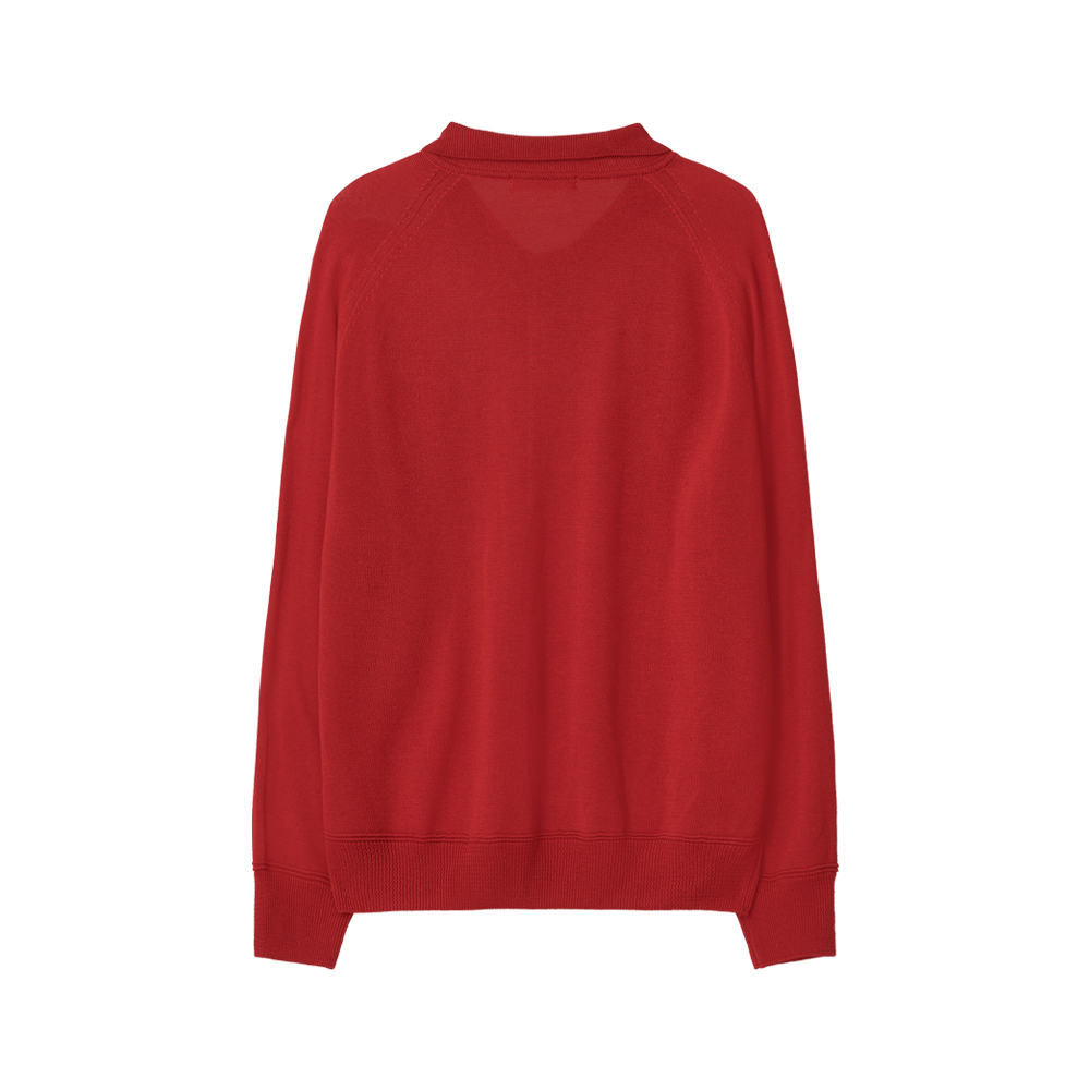 지비에이치 어패럴 울 실크 폴로 니트 / 레드(GBH APPAREL Wool Silk Polo Knit / Red) - 2