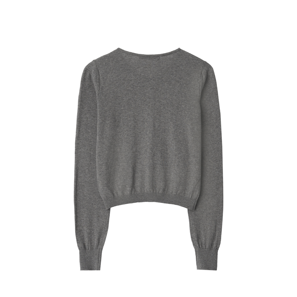 지비에이치 어패럴 캐시미어 앙 가디건 / 멜란지 그레이(GBH APPAREL Cashmere Ang Cardigan / Melange Grey) - 2