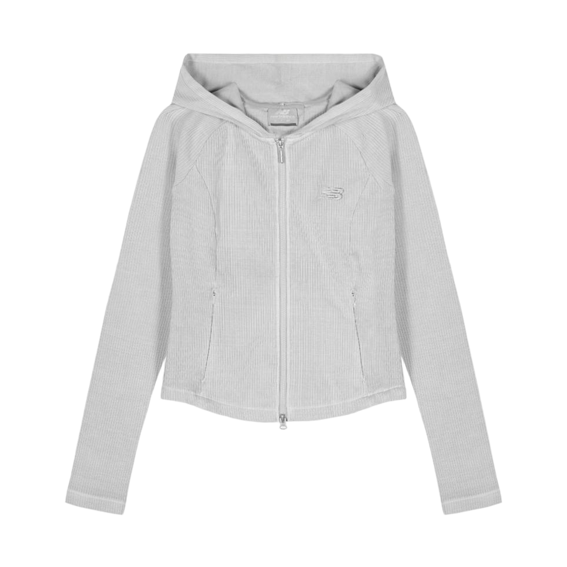(W) 뉴발란스 소프트 프레쉬 골지 투웨이 집업 후드 라이트 그레이((W) New Balance Soft Fresh Golji Two-Way Zip Up Hoodie Light Grey)