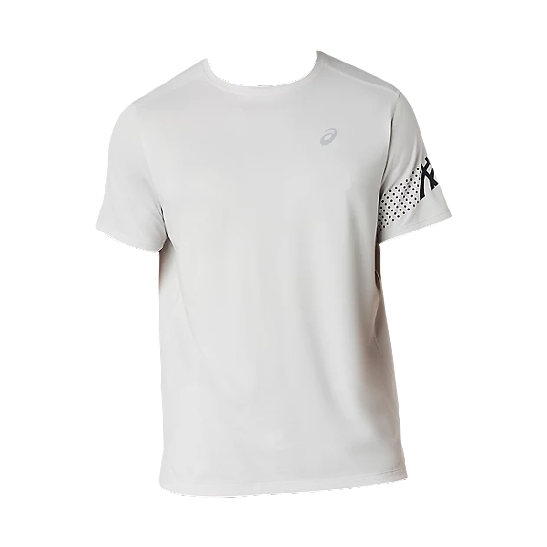 아식스 아이콘 숏슬리브 탑 클라우드 그레이 미드나잇(Asics Icon Short Sleeve Top Cloud Grey Midnight) - 1