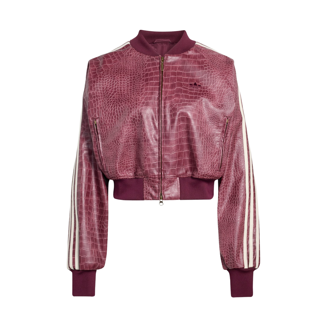 KD8792 (W) Adidas Pleather Jacket Maroon - US Sizing