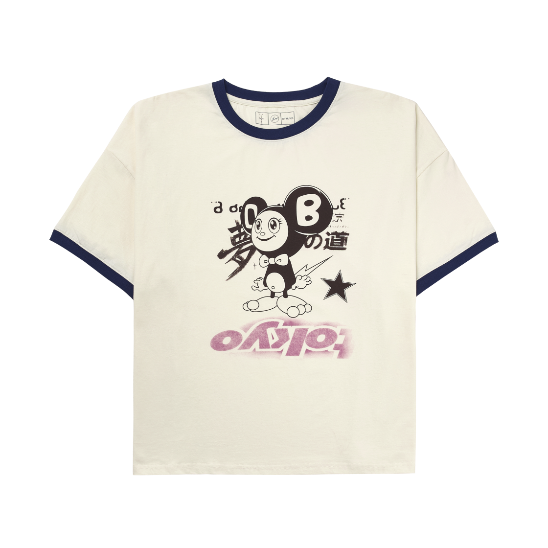 - Travis Scott Cactus Jack x Fragment x Murakami Takashi Tokyo Ringer T-Shirt White