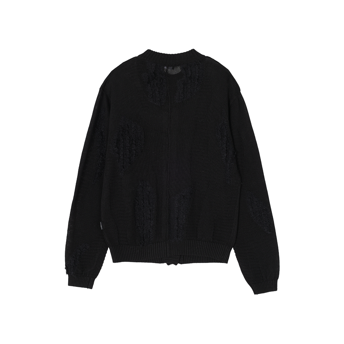 송지오 옴므 인타르시아 라운드넥 가디건 블랙(SONGZIO HOMME Intarsia Round Neck Cardigan Black) - 2