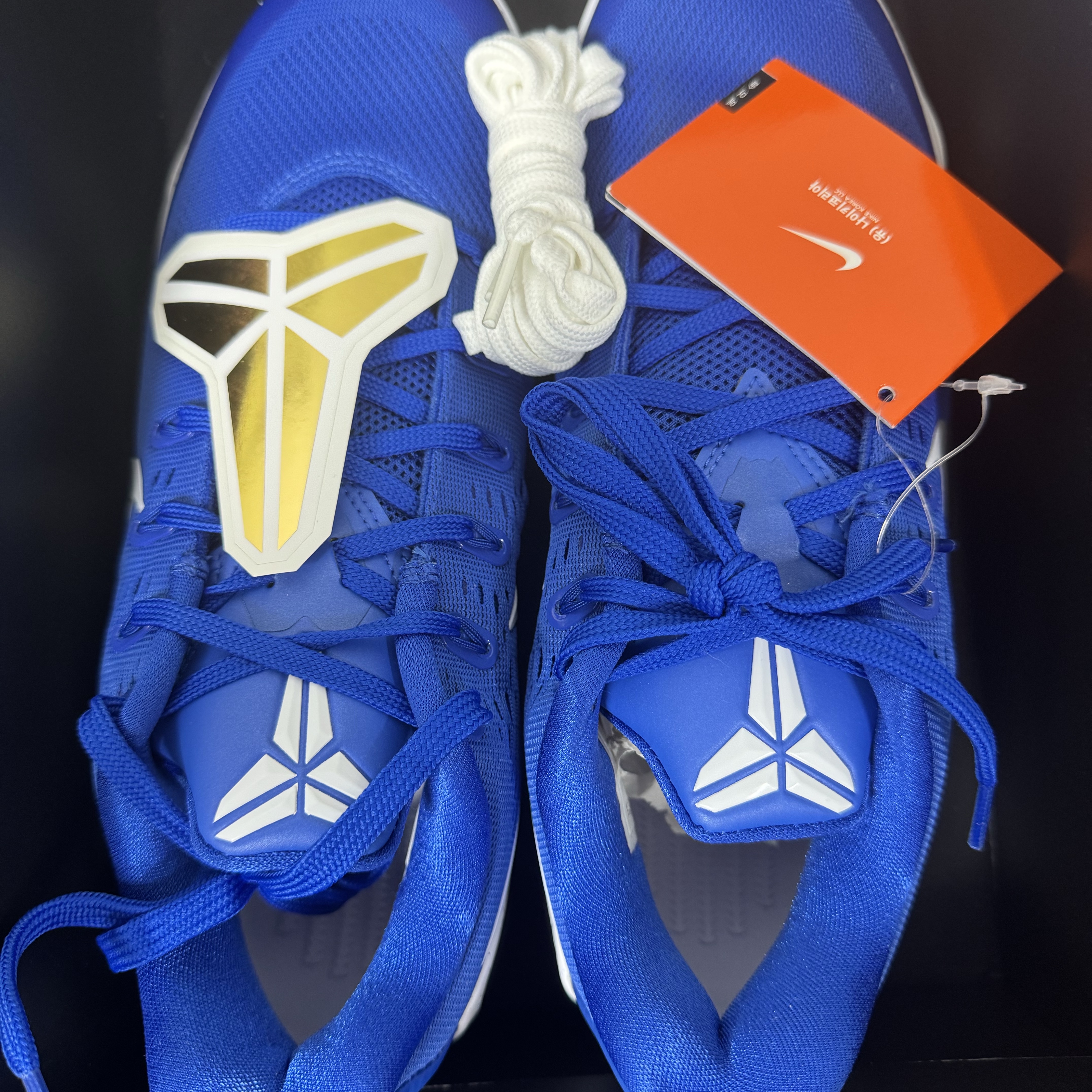 Nike Kobe 9 Elite Low EM Protro Game Royal White 착용 스타일 - 1