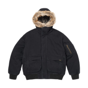 Supreme Reversible Faux Fur Hooded Work Jacket Black - 26SS