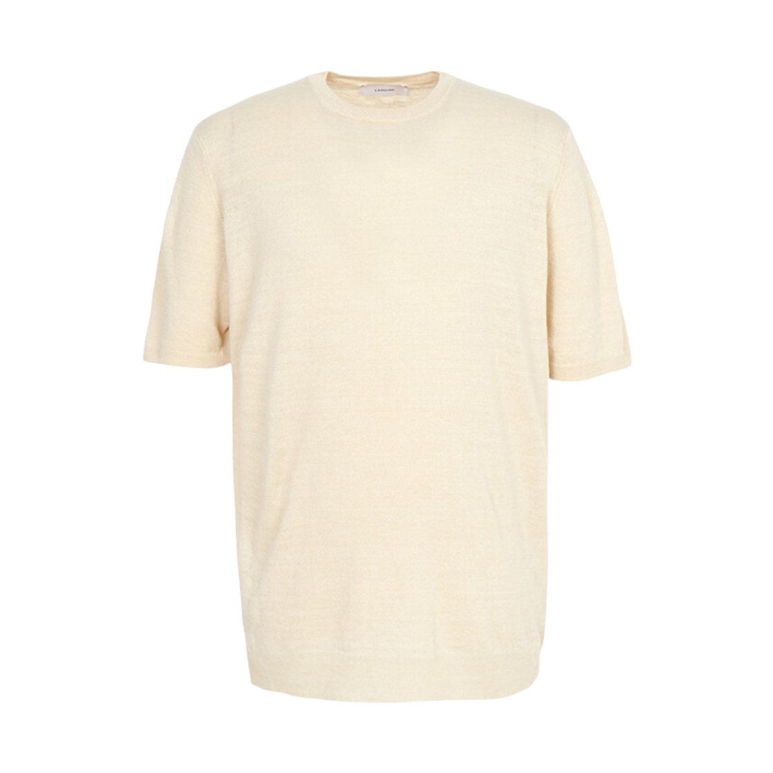 라르디니 린넨 코튼 니트 티셔츠 베이지(Lardini Linen Cotton Knit T-Shirt Beige)