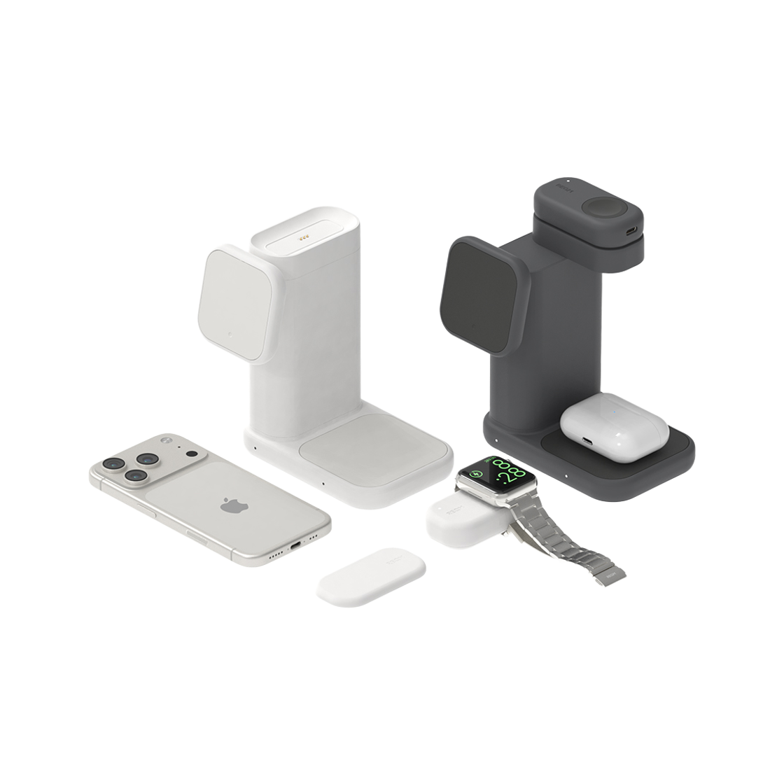 리큐엠 맥큐 3in1 맥세이프 고속 무선 충전기 QM4100(REQM 3IN1 Magsafe Fast Multi Wireless Charging objet QM4100)
