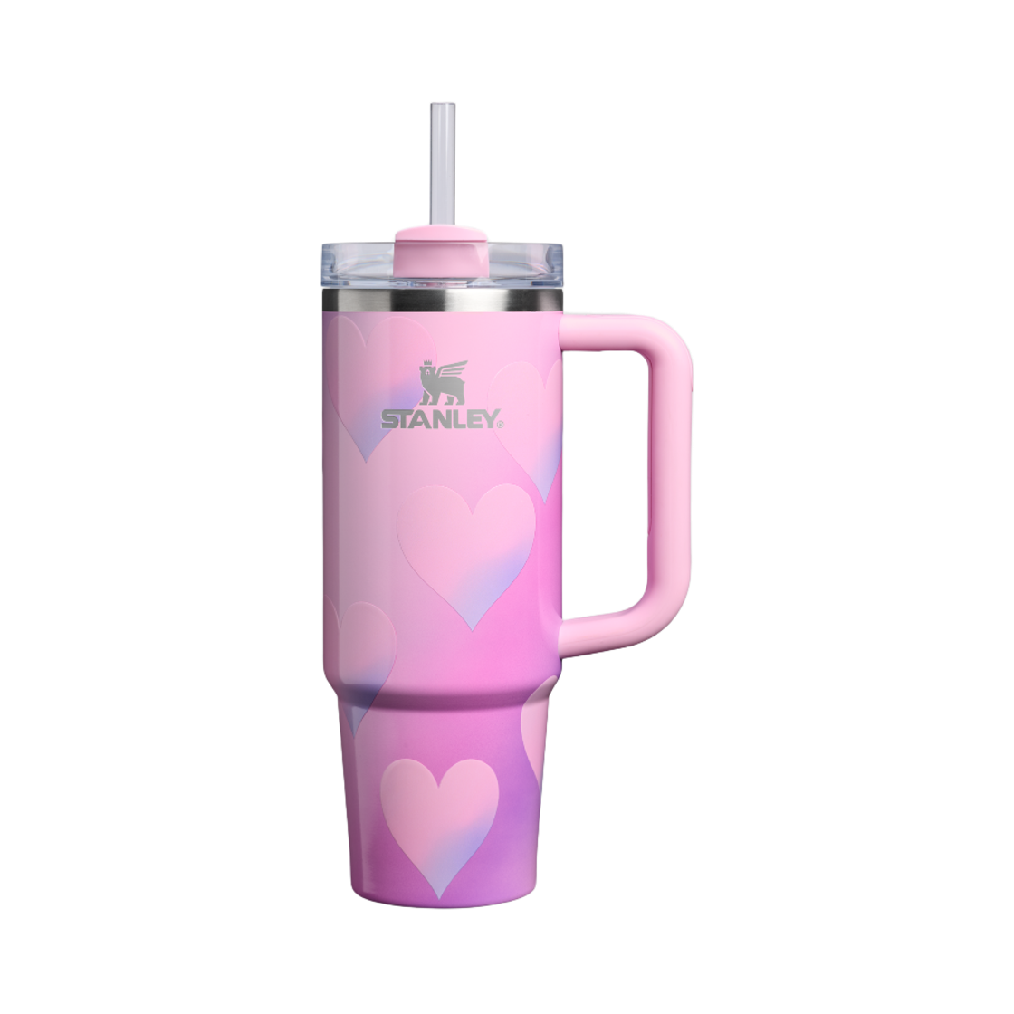 10-12551 Stanley The Quencher H2.0 Flowstate Tumbler 30 oz. Powder Pink Heart Gradient